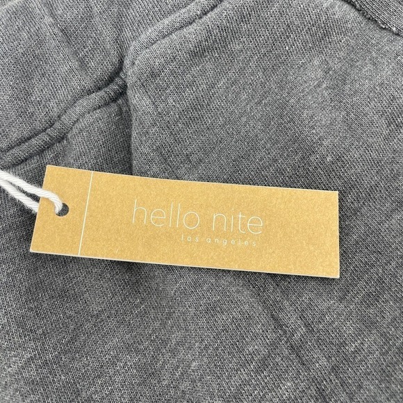 Hello Nite Leggings Joggers Burnout Women Sz Medium Cozy Gray Pull String Waist - Picture 5 of 13